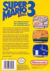 Super Mario Bros 3 - 2nd Run Box Art Back
